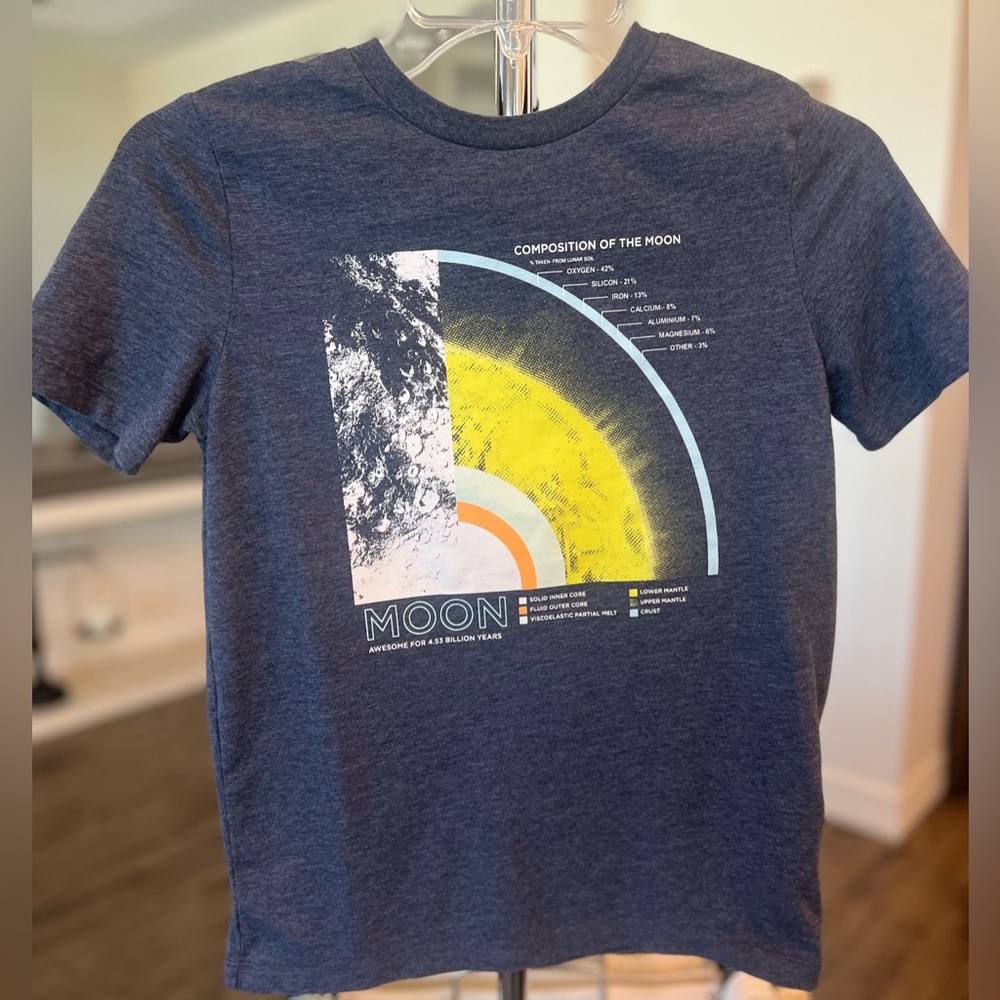 Boys “Old Navy” Composition of the Moon Short Sleeve T-Shirt